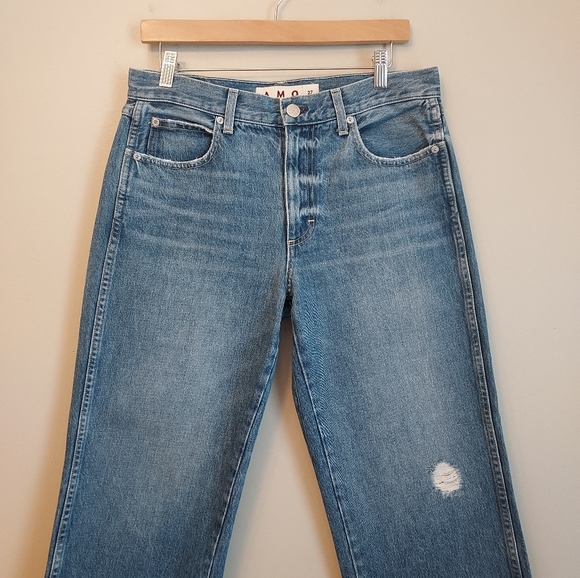 AMO Billie High Rise Cropped Denim Jean Jeans Size 27 - Picture 7 of 12